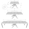 Tavolo allungabile 120/380x90 cm Volantis Premium telaio Multicolore 4/C