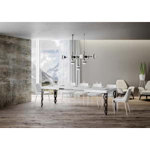 Zoom Tavolo allungabile 160/244x80 cm Karamay telaio Antracite