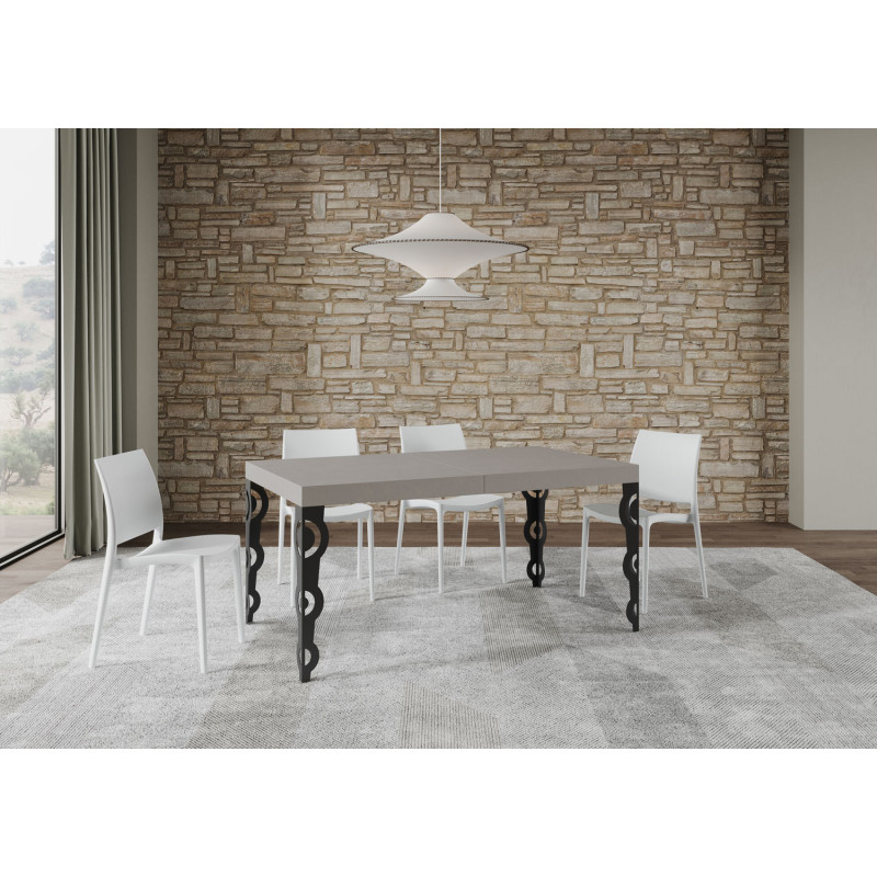 Tavolo allungabile 160/244x80 cm Karamay telaio Antracite