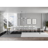 Tavolo allungabile 120/380x90 cm Karamay telaio Antracite
