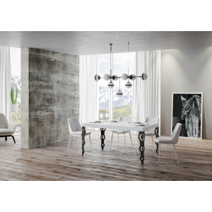 Zoom Tavolo allungabile 120/380x90 cm Karamay Premium telaio Antracite