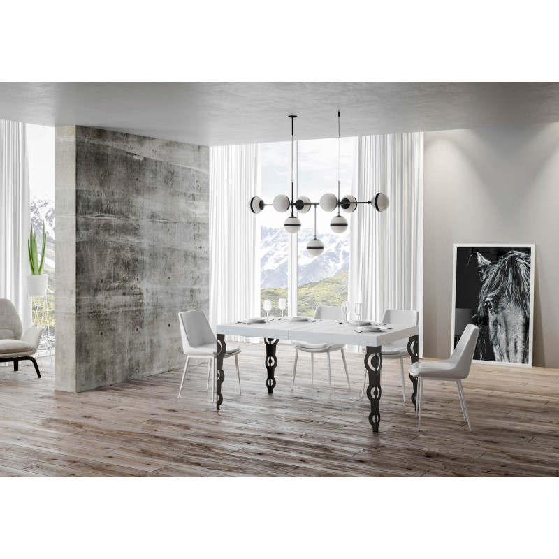 Tavolo allungabile 140/400x90 cm Karamay Premium telaio Antracite