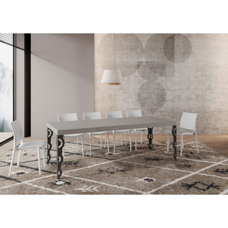 Tavolo allungabile 140/400x90 cm Karamay Premium telaio Antracite