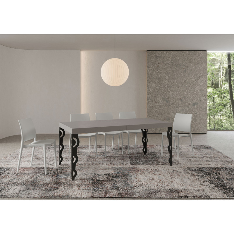 Tavolo allungabile 180/440x90 cm Karamay Premium telaio Antracite