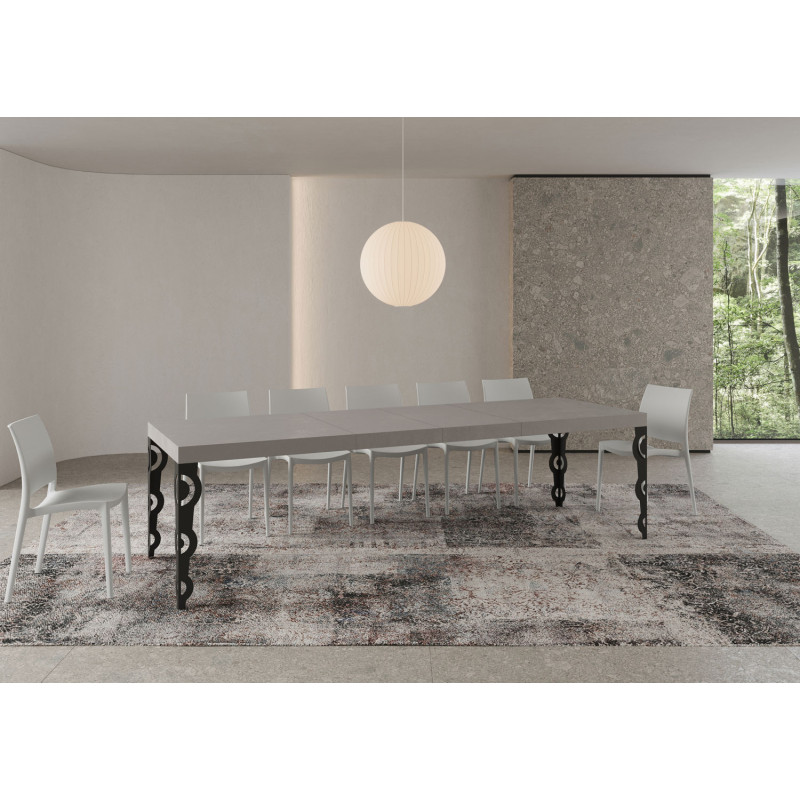 Tavolo allungabile 180/440x90 cm Karamay Premium telaio Antracite