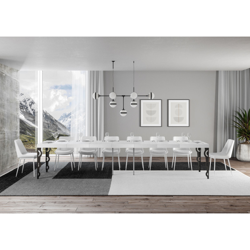 Tavolo allungabile 200/460x90 cm Karamay Premium telaio Antracite