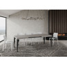 Tavolo allungabile 140/224x80cm Paxon telaio Antracite