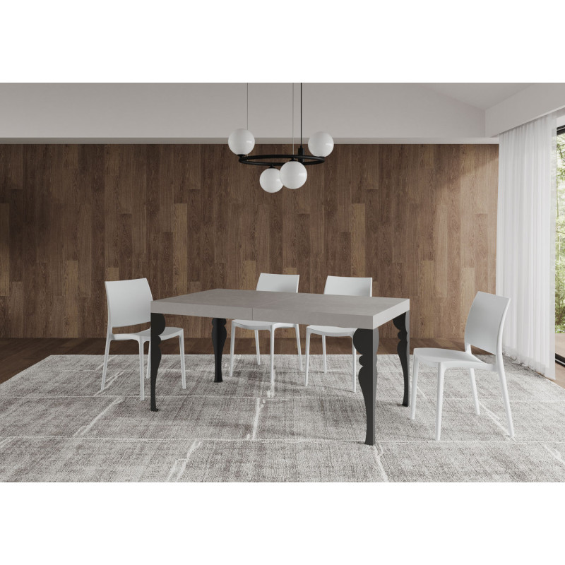 Tavolo allungabile 160/244x80 cm Paxon telaio Antracite