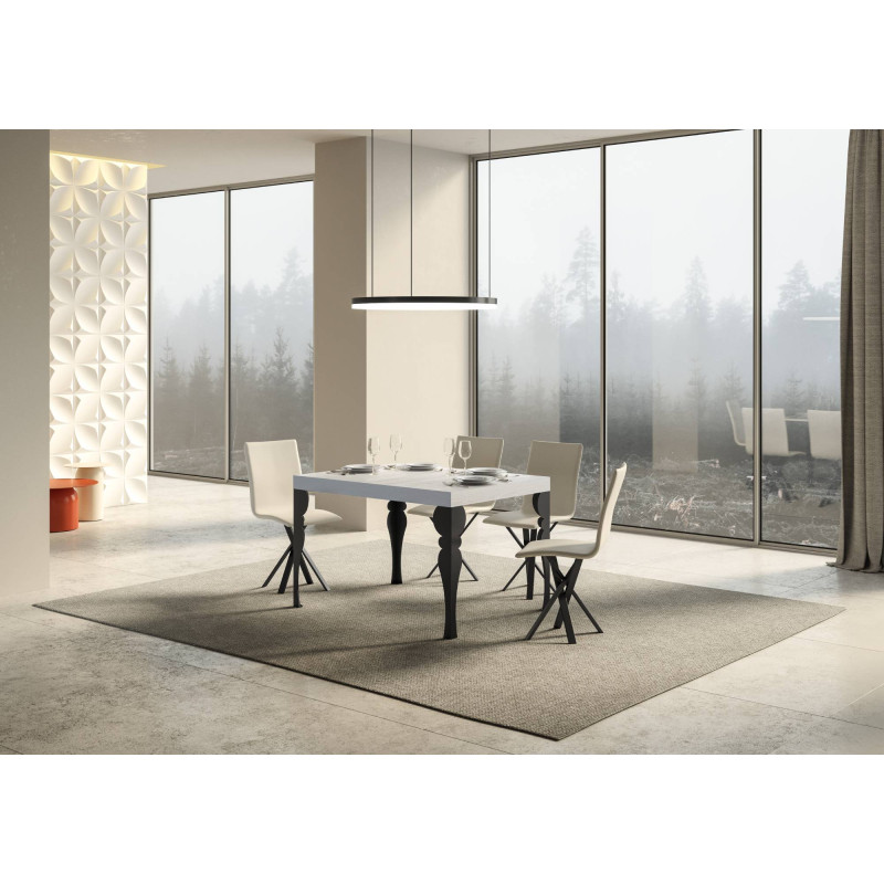 Tavolo allungabile 120/380x90 cm Paxon telaio Antracite