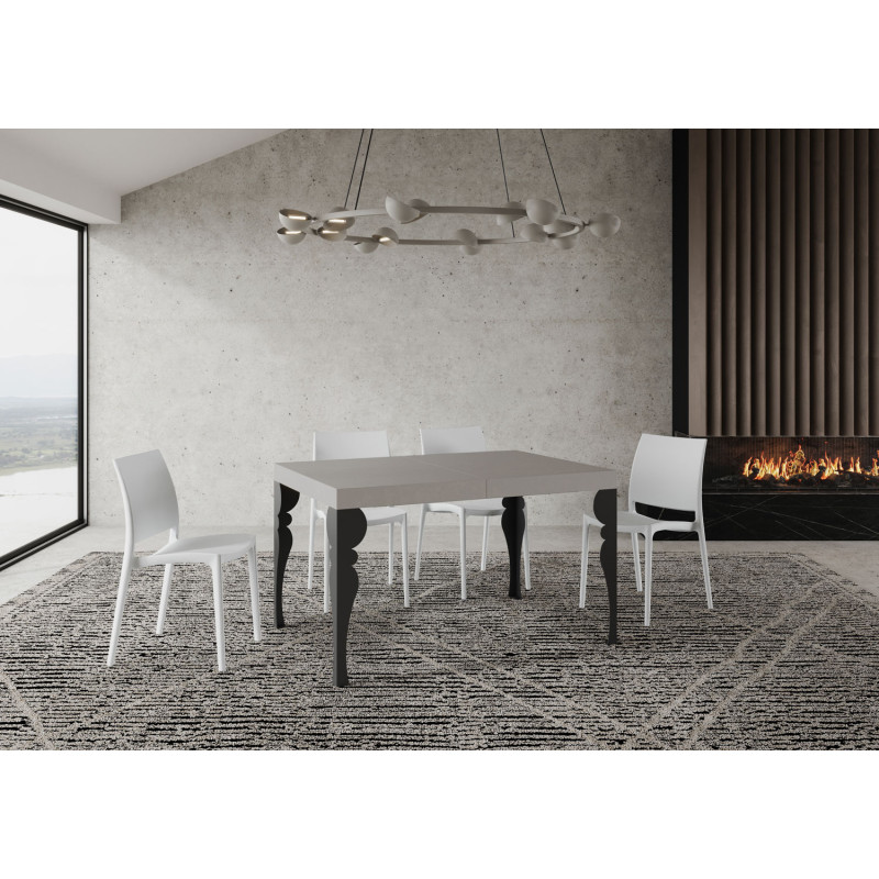 Tavolo allungabile 120/380x90 cm Paxon telaio Antracite