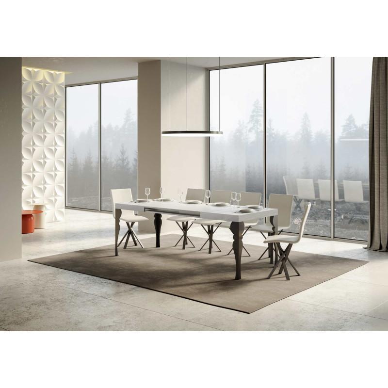 Tavolo allungabile 200/460x90 cm Paxon telaio Antracite