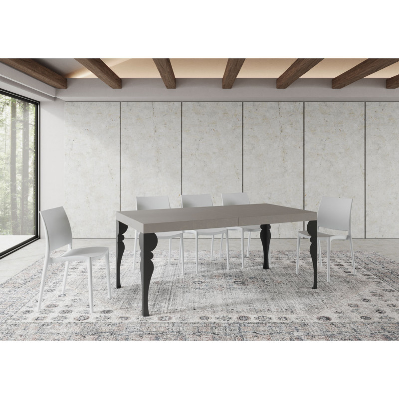 Tavolo allungabile 200/460x90 cm Paxon telaio Antracite