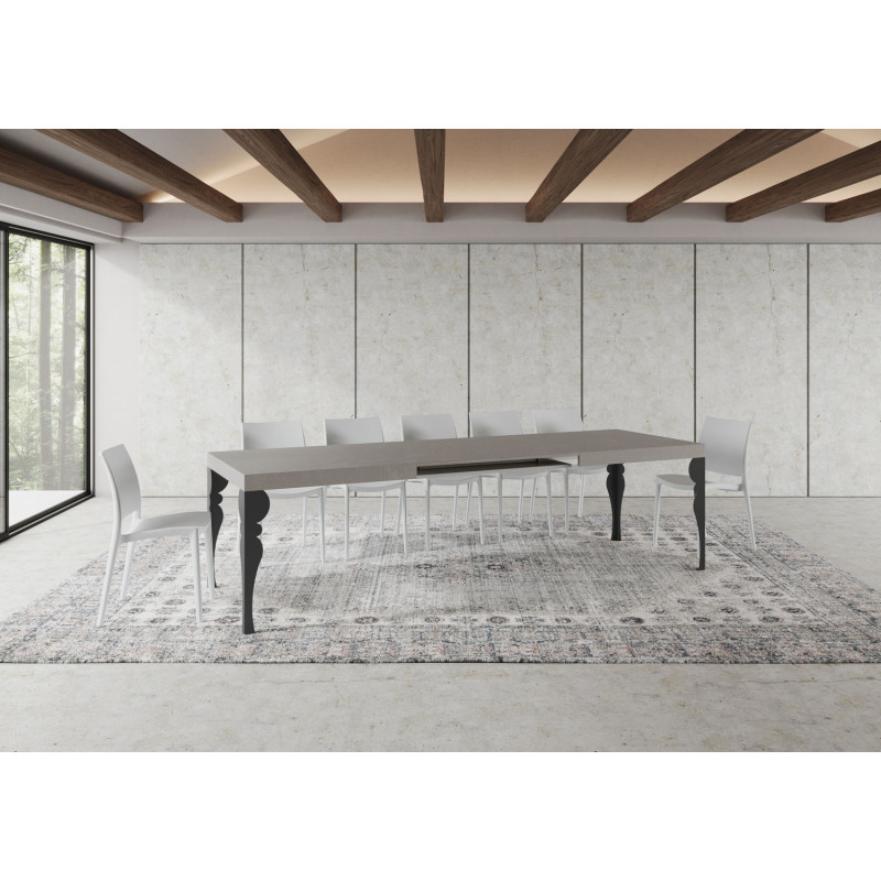 Tavolo allungabile 200/460x90 cm Paxon telaio Antracite