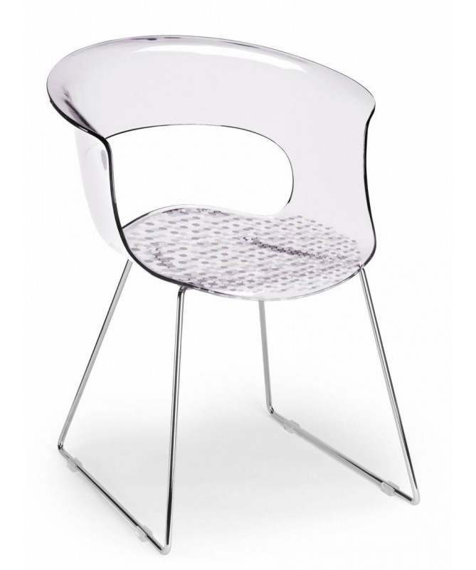 Poltrona a slitta Miss B set da 2 antishock policarbonato Made in Italy SCAB DESIGN