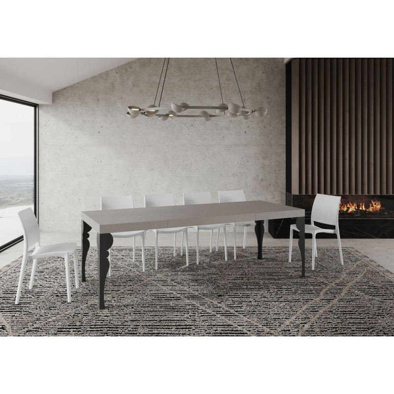 Tavolo allungabile 120/380x90 cm Paxon Premium telaio Antracite