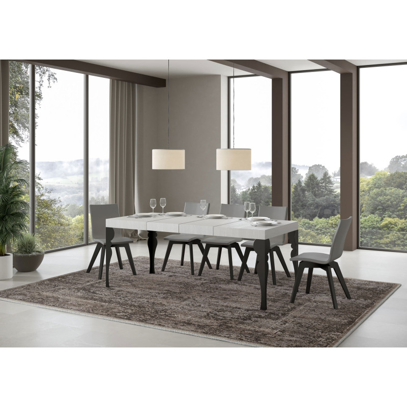 Tavolo allungabile 130/390x90 cm Paxon Premium telaio Antracite