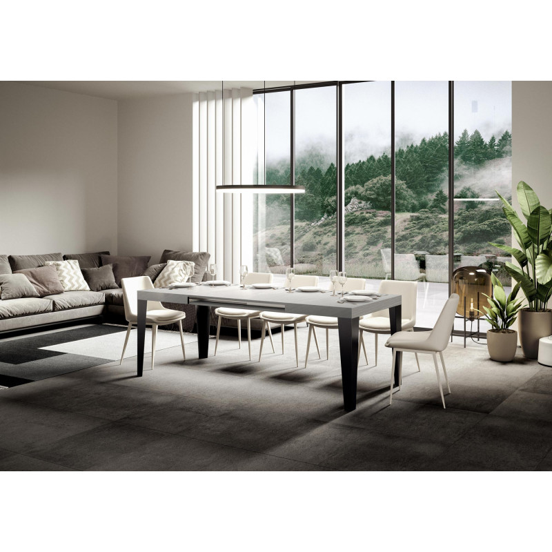 Tavolo allungabile 140/224x80cm Flame telaio Antracite