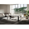 Tavolo allungabile 120/380x90 cm Flame telaio Antracite