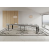 Tavolo allungabile 140/400x90 cm Flame telaio Antracite