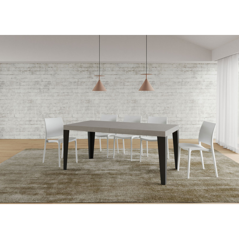 Tavolo allungabile 200/460x90 cm Flame telaio Antracite