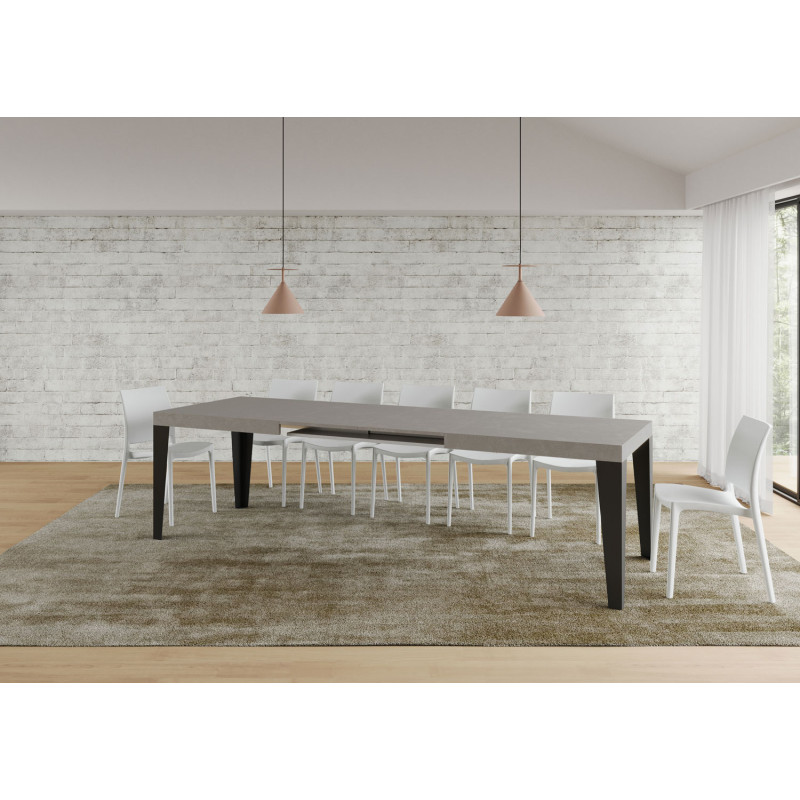 Tavolo allungabile 200/460x90 cm Flame telaio Antracite