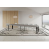 Tavolo allungabile 120/380x90 cm Flame Premium telaio Antracite