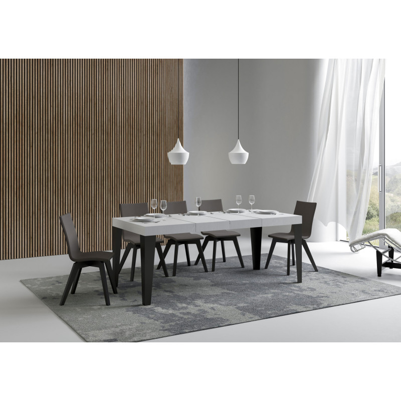 Tavolo allungabile 130/390x90 cm Flame Premium telaio Antracite