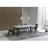 Tavolo allungabile 140/400x90 cm Flame Premium telaio Antracite