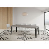 Tavolo allungabile 140/400x90 cm Flame Premium telaio Antracite