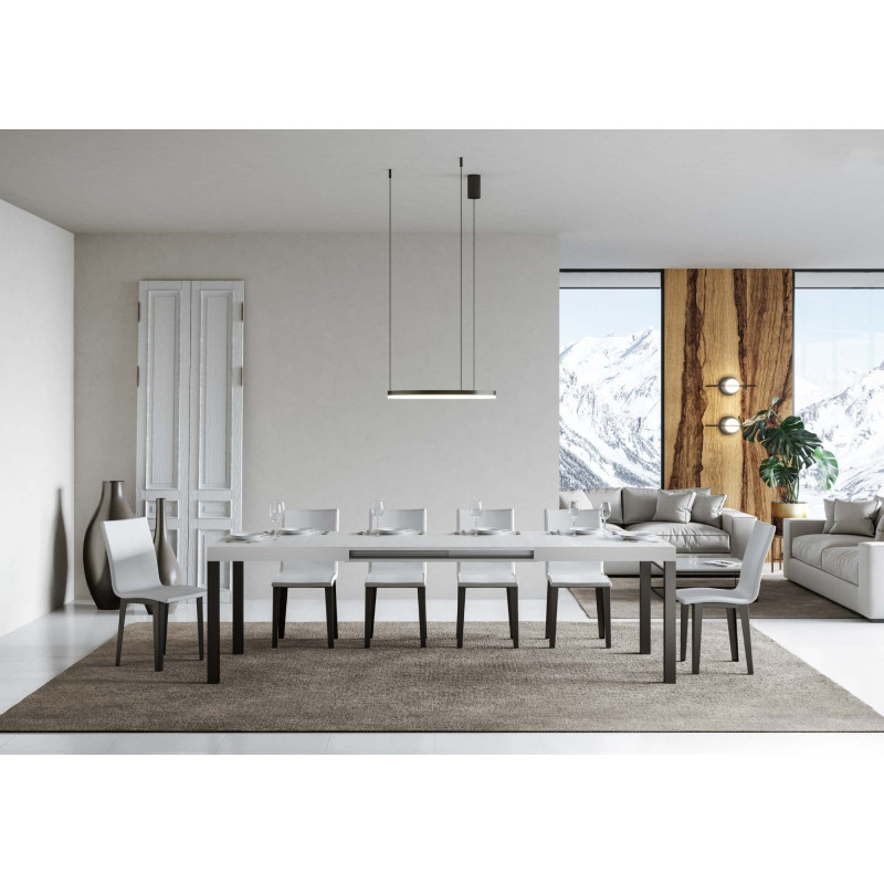 Tavolo allungabile 120/380x90 cm Everyday telaio Antracite