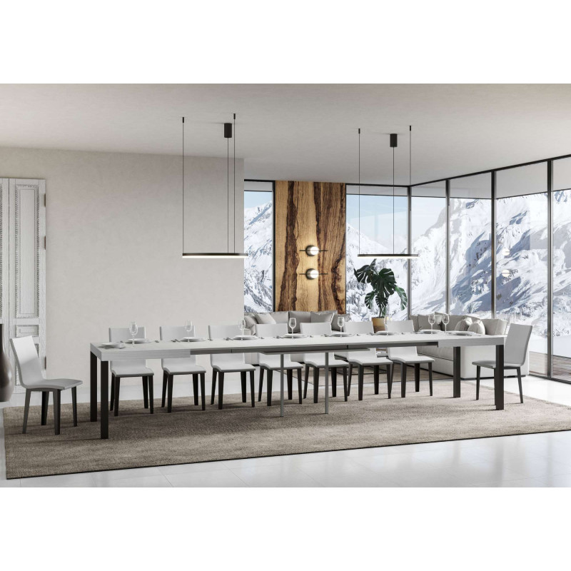 Tavolo allungabile 120/380x90 cm Everyday telaio Antracite