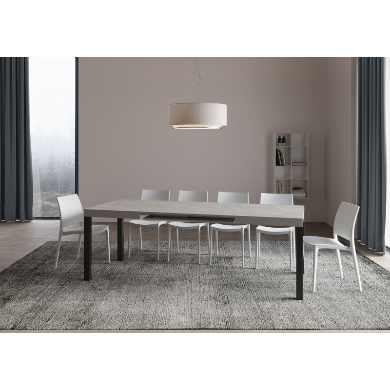 Tavolo allungabile 120/380x90 cm Everyday telaio Antracite