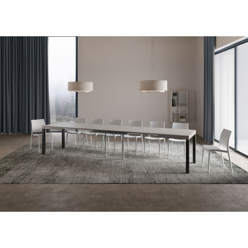 Tavolo allungabile 120/380x90 cm Everyday telaio Antracite