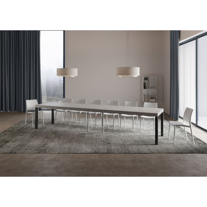 Tavolo allungabile 140/400x90 cm Everyday Premium telaio Antracite