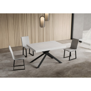Zoom Tavolo allungabile 120/204x80 cm Niket telaio Antracite