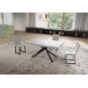 Tavolo allungabile 160/244x80 cm Niket telaio Antracite