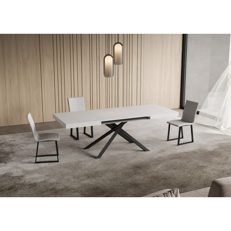 Tavolo allungabile 130/234x90 cm Niket telaio Antracite