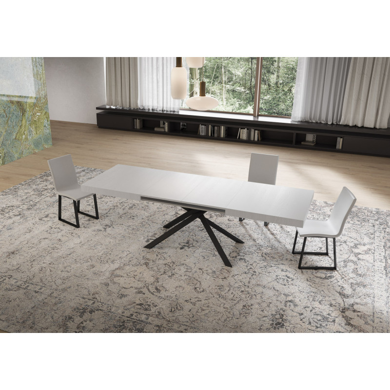 Tavolo allungabile 160/264x90 cm Niket telaio Antracite