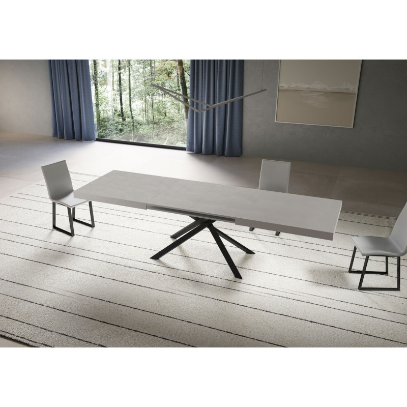 Tavolo allungabile 180/284x90 cm Niket telaio Antracite