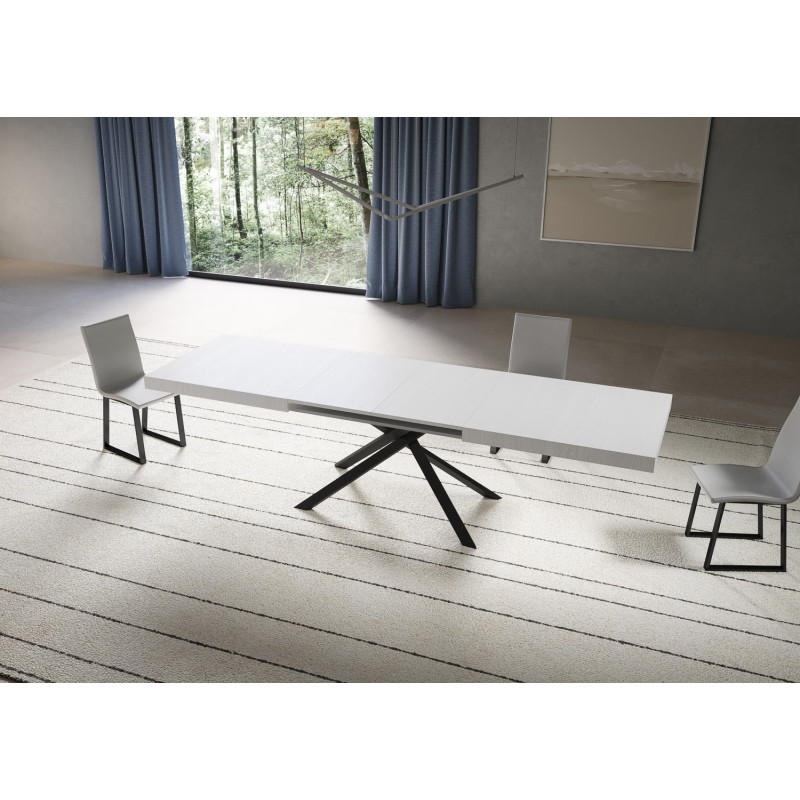 Tavolo allungabile 200/304x90 cm Niket telaio Antracite