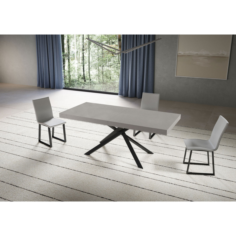 Tavolo allungabile 200/304x90 cm Niket telaio Antracite