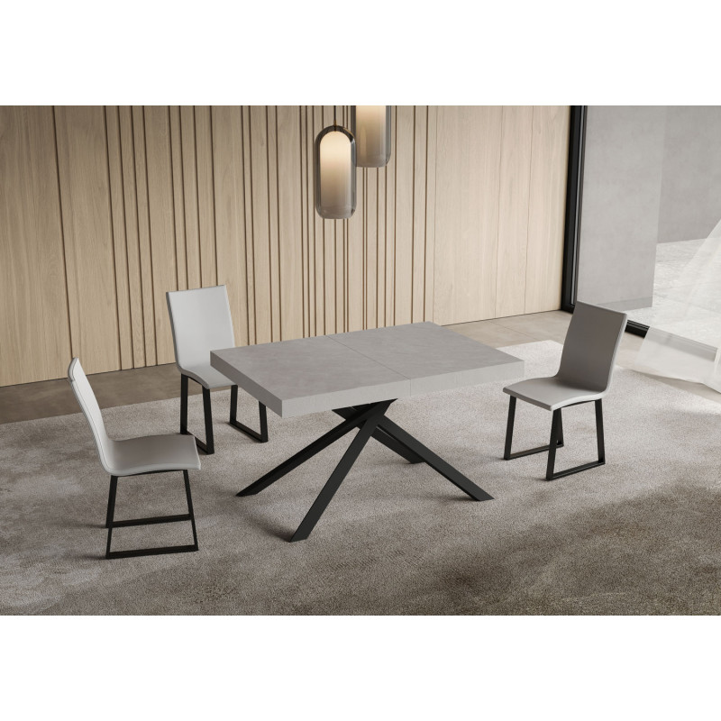 Tavolo allungabile 130/390x90 cm Niket telaio Antracite
