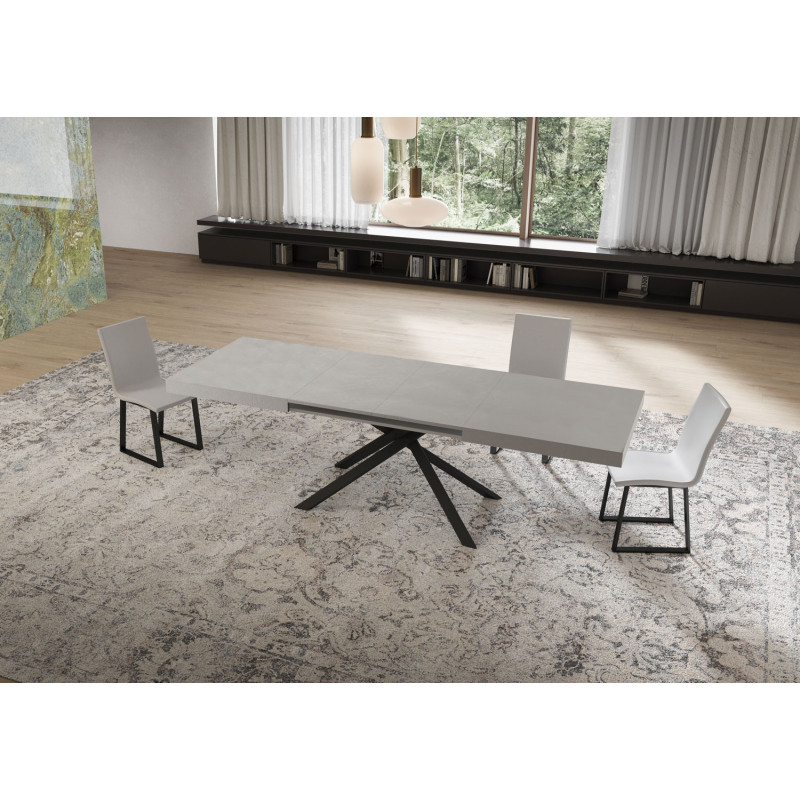 Tavolo allungabile 160/420x90 cm Niket telaio Antracite
