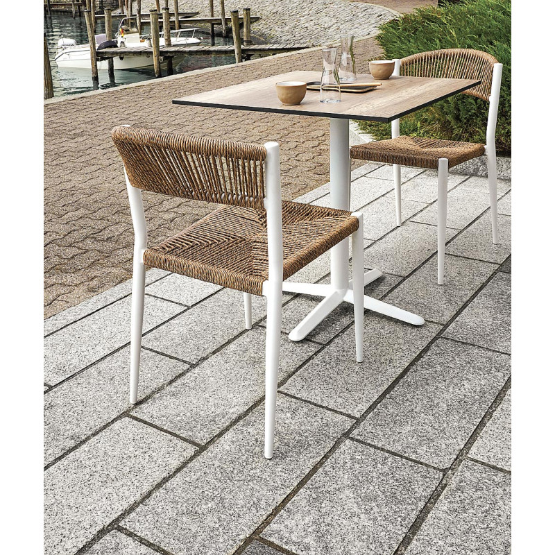 Piano tavolo HPL 80x80 rilievo ardesia Moia resistente