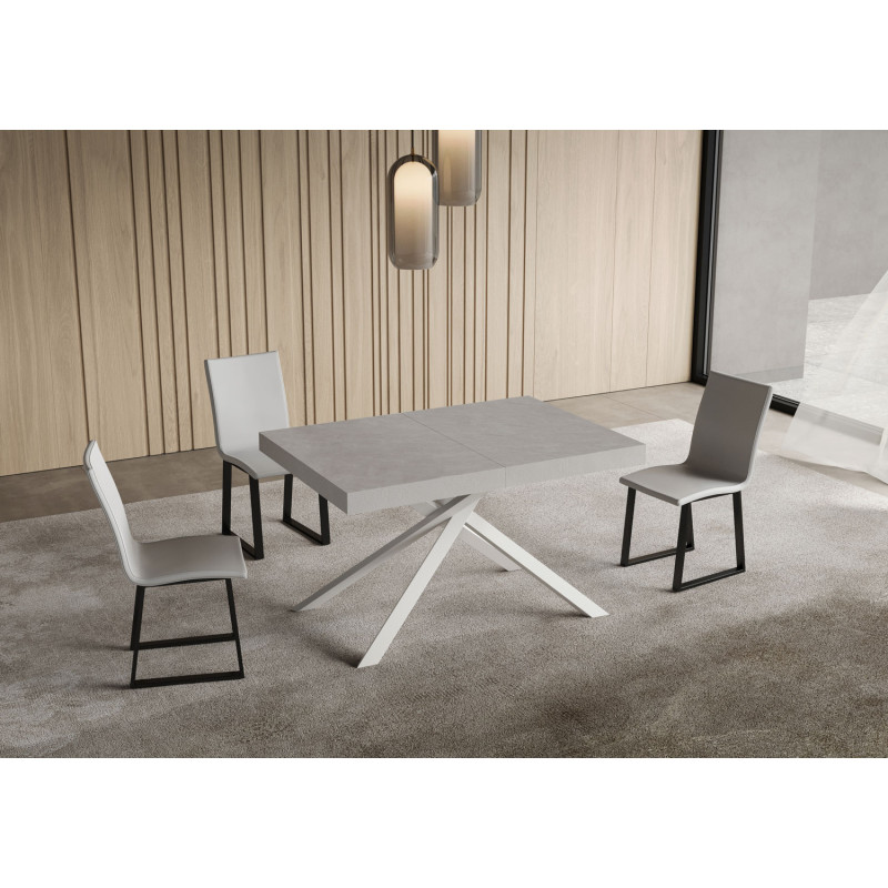 Tavolo allungabile 130/234x90 cm Niket telaio Bianche