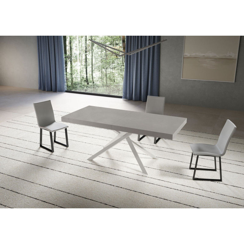 Tavolo allungabile 180/284x90 cm Niket telaio Bianche