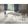 Tavolo allungabile 180/440x90 cm Niket telaio Bianche