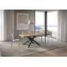 Tavolo allungabile 160/210x90 cm Versalux scortecciato telaio Antracite