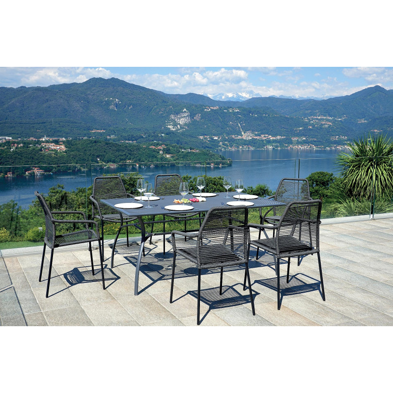 Tavolo Ameno Moia 160x100cm ferro esterno resistente e moderno