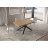 Tavolo allungabile 140/240x90 cm Versalux scortecciato telaio Antracite